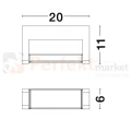 Lampa ścienna zewnętrzna kinkiet LED Volvel Nova Luce 6W 3000K IP54 czarny perfektmarket (7).webp