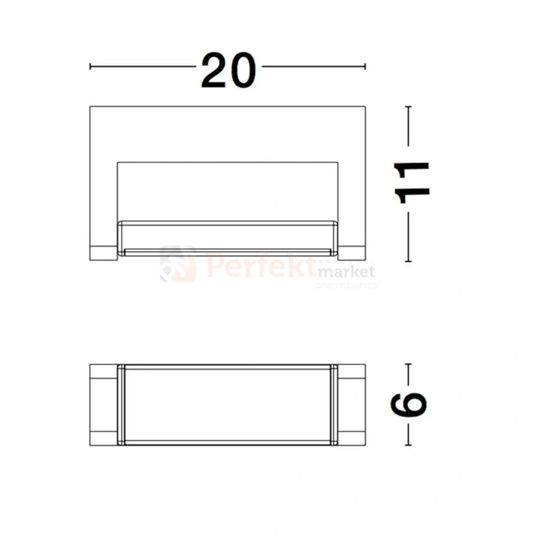 Lampa ścienna zewnętrzna kinkiet LED Volvel Nova Luce 6W 3000K IP54 czarny perfektmarket (7).webp