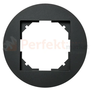 Prestige ramka pojedyncza uniwersalna okrągła czarny mat