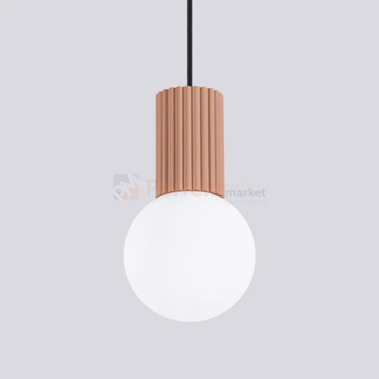 Lampa wisząca Halo szklana kula design 1xG9 IP20 mocca perfektmarket (4).webp