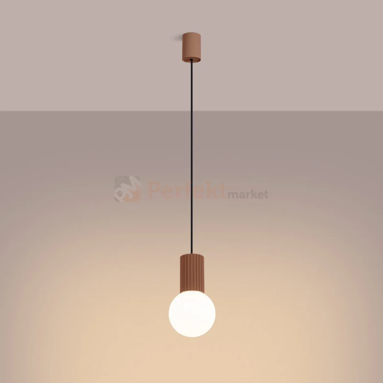 Lampa wisząca Halo szklana kula design 1xG9 IP20 mocca perfektmarket (6).webp