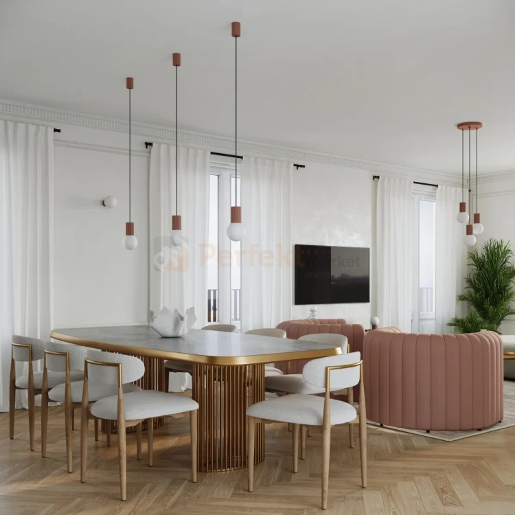 Lampa wisząca Halo szklana kula design 1xG9 IP20 mocca perfektmarket (12).webp