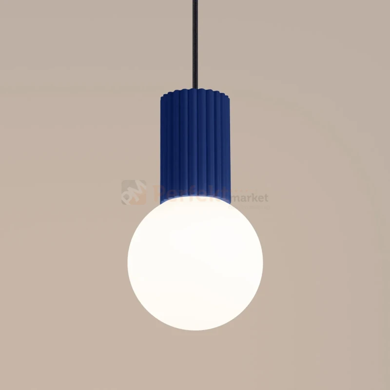Lampa wisząca Halo szklana kula design 1xG9 IP20 ultramaryna perfektmarket (9).webp