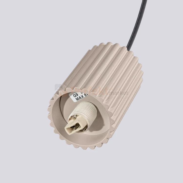 Lampa wisząca Halo szklana kula design 1xG9 IP20 taupe perfektmarket (1).webp