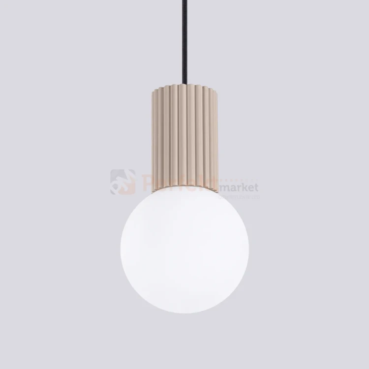 Lampa wisząca Halo szklana kula design 1xG9 IP20 taupe perfektmarket (4).webp