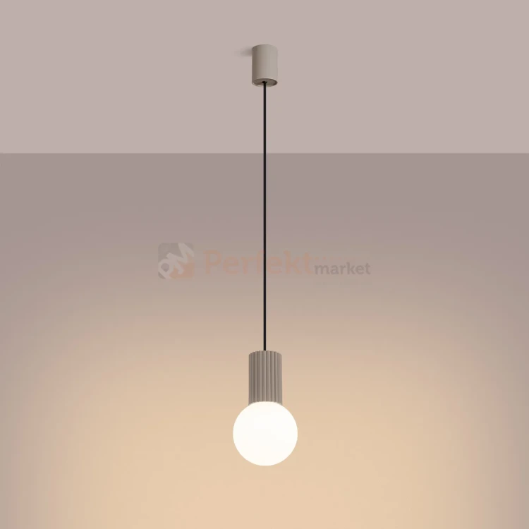 Lampa wisząca Halo szklana kula design 1xG9 IP20 taupe perfektmarket (6).webp