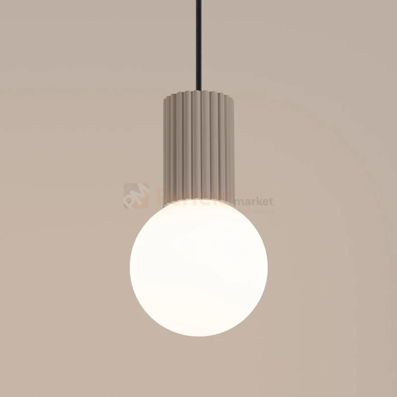 Lampa wisząca Halo szklana kula design 1xG9 IP20 taupe perfektmarket (9).webp