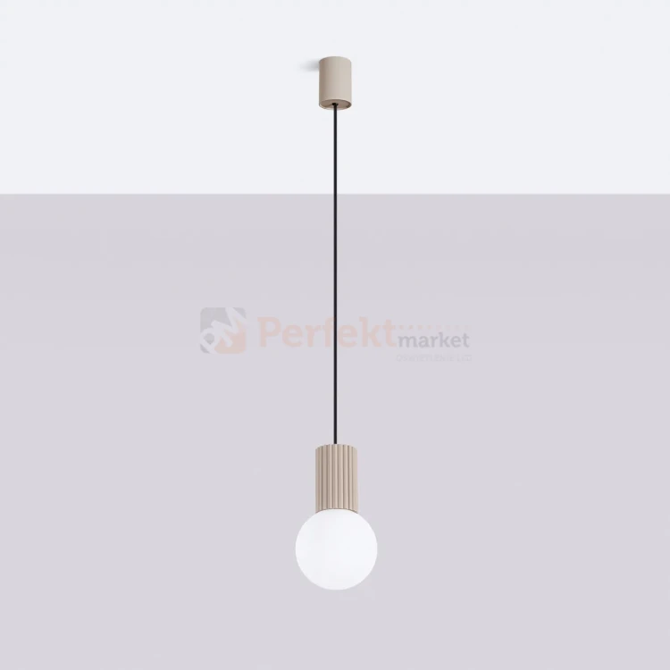 Lampa wisząca Halo szklana kula design 1xG9 IP20 taupe perfektmarket (8).webp