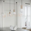 Lampa wisząca Halo szklana kula design 1xG9 IP20 taupe perfektmarket (12).webp