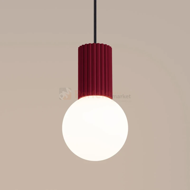 Lampa wisząca Halo szklana kula design 1xG9 IP20 burgund perfektmarket (12).webp