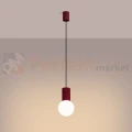Lampa wisząca Halo szklana kula design 1xG9 IP20 burgund perfektmarket (6).webp