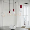 Lampa wisząca Halo szklana kula design 1xG9 IP20 burgund perfektmarket (10).webp