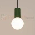 Lampa wisząca Halo szklana kula design 1xG9 IP20 zielona oliwka perfektmarket (5).webp