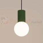 Lampa wisząca Halo szklana kula design 1xG9 IP20 zielona oliwka perfektmarket (5).webp