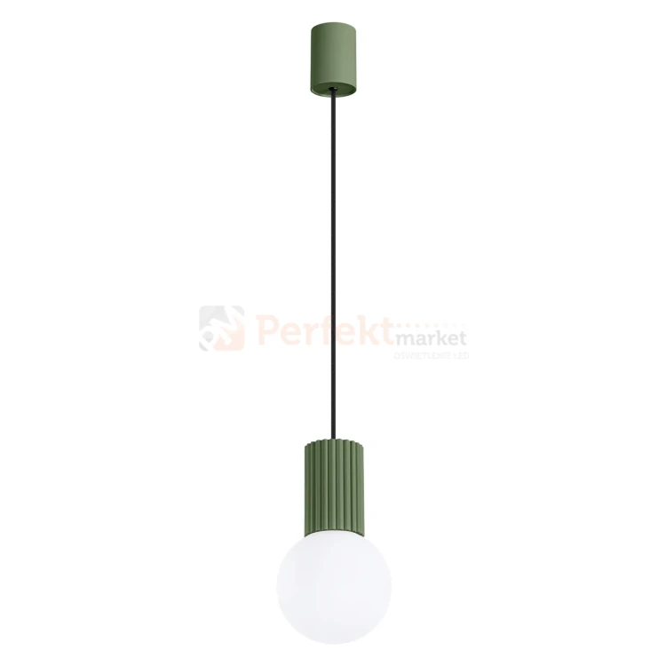 Lampa wisząca Halo szklana kula design 1xG9 IP20 zielona oliwka perfektmarket (8).webp