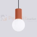 Lampa wisząca Halo szklana kula design 1xG9 IP20 zielona ochra czerwona perfektmarket (4).webp