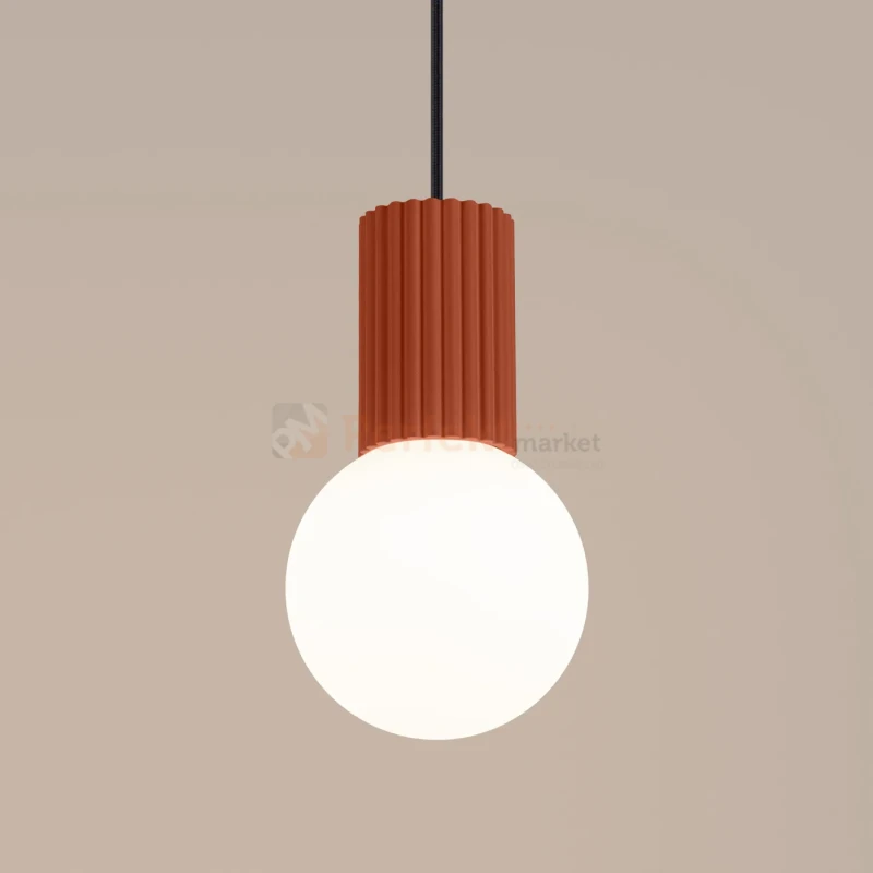 Lampa wisząca Halo szklana kula design 1xG9 IP20 zielona ochra czerwona perfektmarket (9).webp