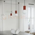 Lampa wisząca Halo szklana kula design 1xG9 IP20 zielona ochra czerwona perfektmarket (11).webp