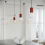 Lampa wisząca Halo szklana kula design 1xG9 IP20 zielona ochra czerwona perfektmarket (11).webp
