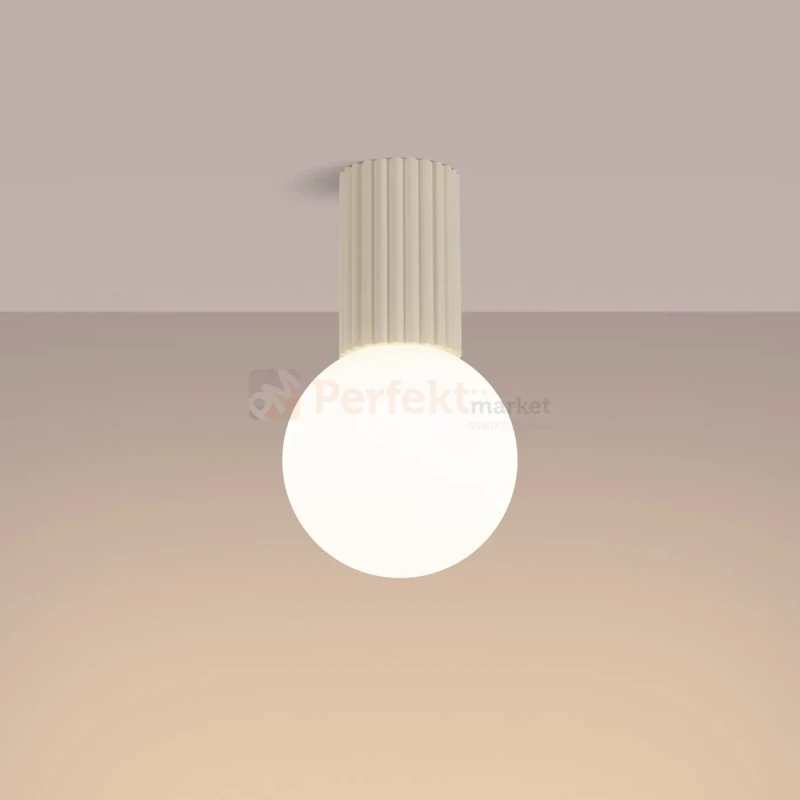 Plafon lampa sufitowa Halo szklana kula design G9 IP44 beżowy perfektmarket (8).webp