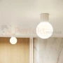 Plafon lampa sufitowa Halo szklana kula design G9 IP44 beżowy perfektmarket (11).webp
