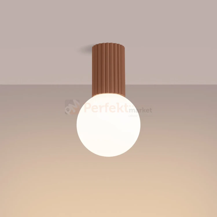 Plafon lampa sufitowa Halo szklana kula design G9 IP44 mocca perfektmarket (4).webp