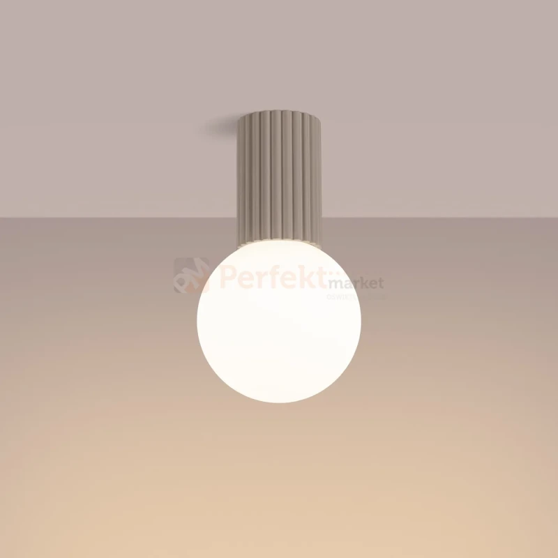 Plafon lampa sufitowa Halo szklana kula design G9 IP44 taupe perfektmarket (8).webp
