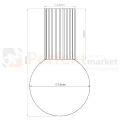 Plafon lampa sufitowa Halo szklana kula design G9 IP44 taupe perfektmarket (10).webp