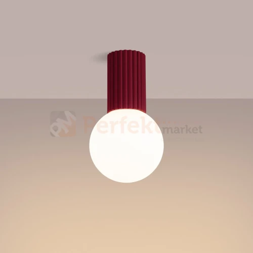 Plafon lampa sufitowa Halo szklana kula design G9 IP44 burgund perfektmarket (5).webp