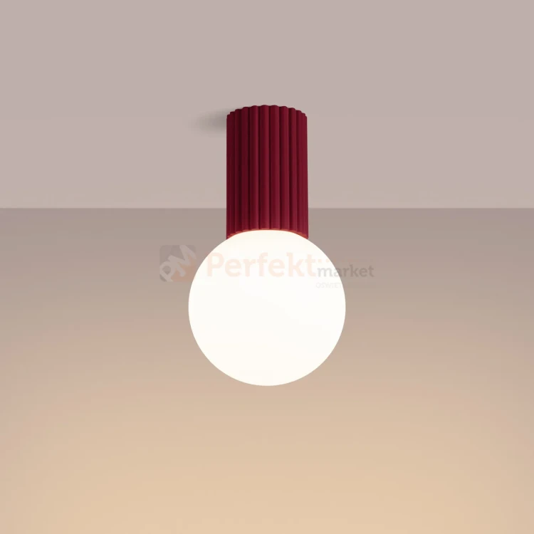 Plafon lampa sufitowa Halo szklana kula design G9 IP44 burgund perfektmarket (5).webp