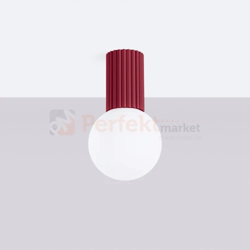 Plafon lampa sufitowa Halo szklana kula design G9 IP44 burgund perfektmarket (6).webp