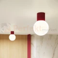 Plafon lampa sufitowa Halo szklana kula design G9 IP44 burgund perfektmarket (11).webp