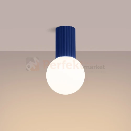 Plafon lampa sufitowa Halo szklana kula design G9 IP44 ultramaryna perfektmarket (2).webp