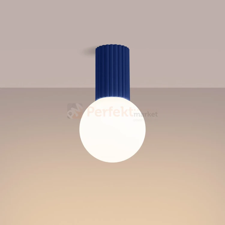 Plafon lampa sufitowa Halo szklana kula design G9 IP44 ultramaryna perfektmarket (2).webp