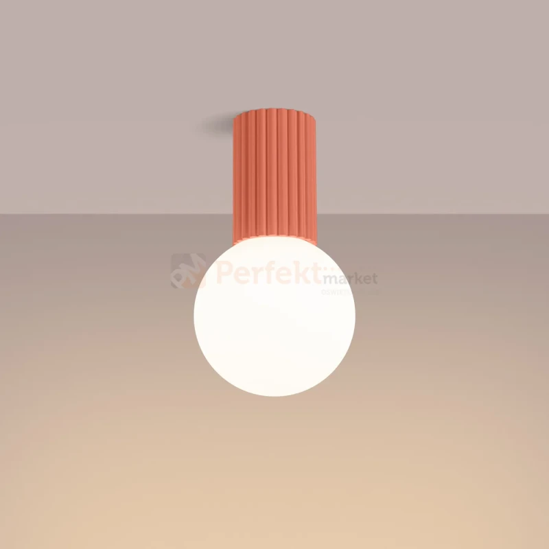 Plafon lampa sufitowa Halo szklana kula design G9 IP44 brzoskwiniowy perfektmarket (11).webp