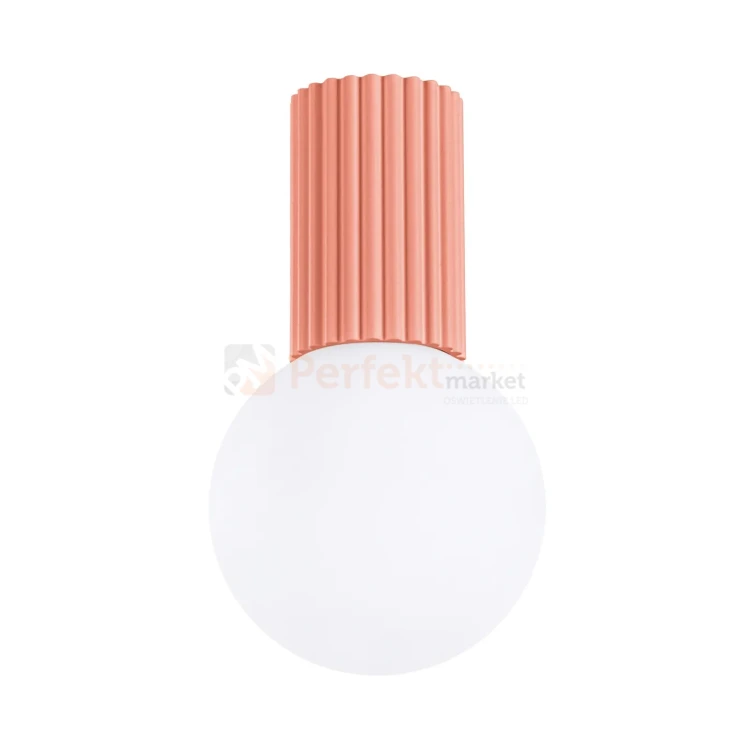 Plafon lampa sufitowa Halo szklana kula design G9 IP44 brzoskwiniowy perfektmarket (4).webp