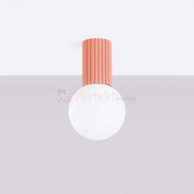 Plafon lampa sufitowa Halo szklana kula design G9 IP44 brzoskwiniowy perfektmarket (7).webp