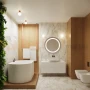 Plafon lampa sufitowa Halo szklana kula design G9 IP44 brzoskwiniowy perfektmarket (9).webp