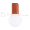 Plafon lampa sufitowa Halo szklana kula design G9 IP44 ochra czerwona perfektmarket (1).webp