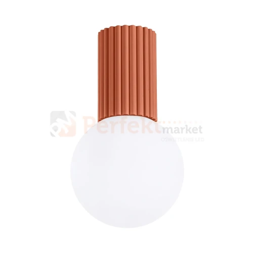 Plafon lampa sufitowa Halo szklana kula design G9 IP44 ochra czerwona perfektmarket (1).webp