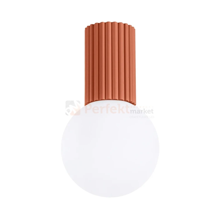 Plafon lampa sufitowa Halo szklana kula design G9 IP44 ochra czerwona perfektmarket (1).webp