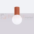 Plafon lampa sufitowa Halo szklana kula design G9 IP44 ochra czerwona perfektmarket (2).webp