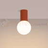 Plafon lampa sufitowa Halo szklana kula design G9 IP44 ochra czerwona perfektmarket (3).webp