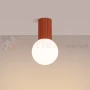 Plafon lampa sufitowa Halo szklana kula design G9 IP44 ochra czerwona perfektmarket (3).webp