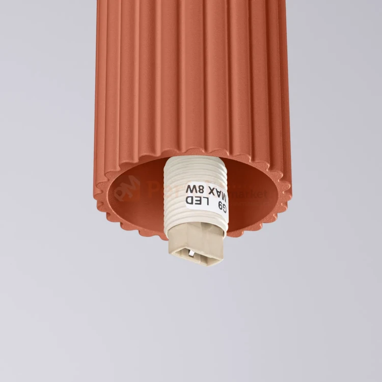 Plafon lampa sufitowa Halo szklana kula design G9 IP44 ochra czerwona perfektmarket (7).webp