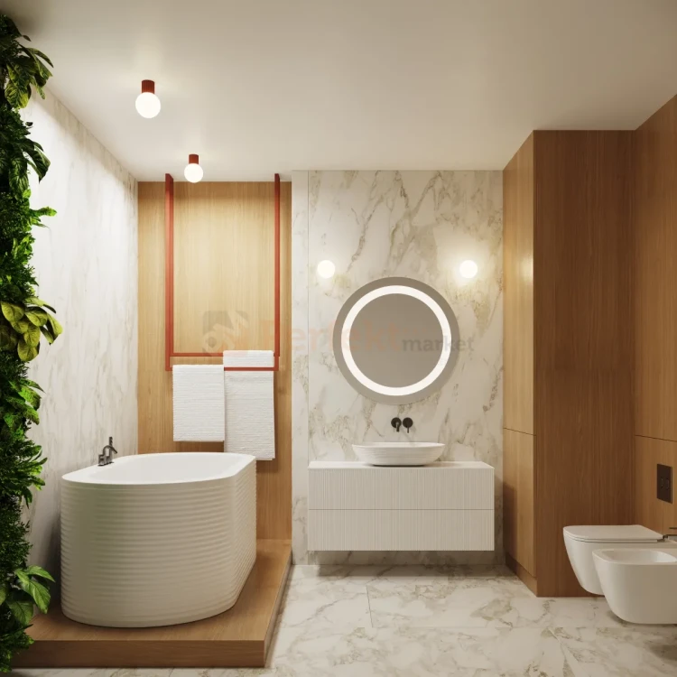 Plafon lampa sufitowa Halo szklana kula design G9 IP44 ochra czerwona perfektmarket (9).webp