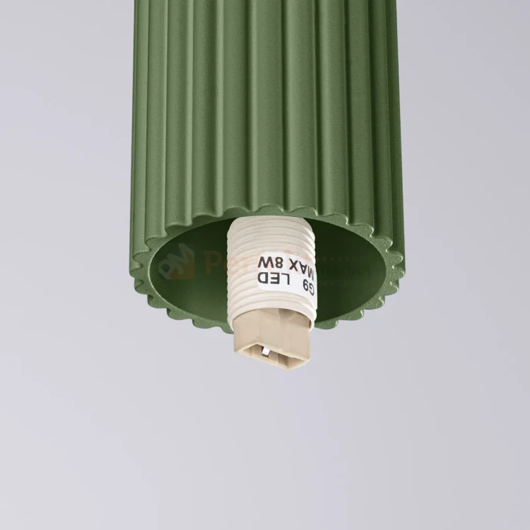 Plafon lampa sufitowa Halo szklana kula design G9 IP44 zielony oliwkowy perfektmarket (2).webp