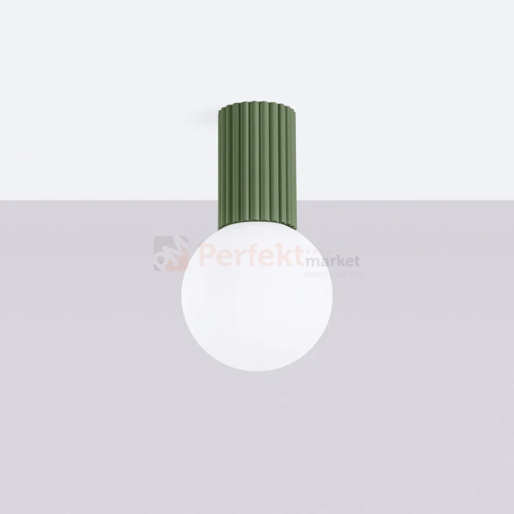 Plafon lampa sufitowa Halo szklana kula design G9 IP44 zielony oliwkowy perfektmarket (6).webp