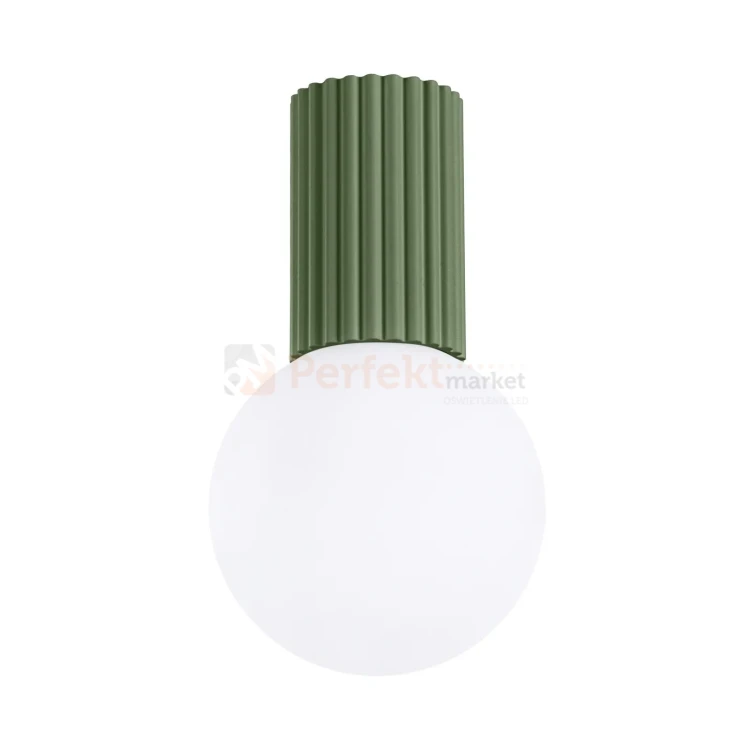 Plafon lampa sufitowa Halo szklana kula design G9 IP44 zielony oliwkowy perfektmarket (7).webp