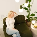 Plafon lampa sufitowa Halo szklana kula design G9 IP44 zielony oliwkowy perfektmarket (11).webp